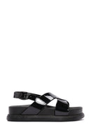 Women's Black Ankle Strap Thick Soled Jelly Sandals | Derimod Women's Black Ankle Strap Thick Soled Jelly Sandals | Derimod
