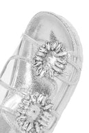 Women's Transparent Double Buckle Stone Slippers | Derimod Women's Transparent Double Buckle Stone Slippers | Derimod