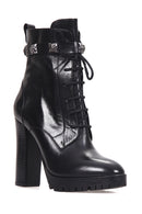 Women's Lace-Up Leather Boots | Derimod Women's Lace-Up Leather Boots | Derimod