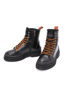 Harley Davidson Kadın Siyah Jimmy Fermuarlı Deri Postal Bot | Derimod Harley Davidson Kadın Siyah Jimmy Fermuarlı Deri Postal Bot | Derimod