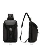 D-Pack Men's Black Long Strap Shoulder Bag | Derimod D-Pack Men's Black Long Strap Shoulder Bag | Derimod