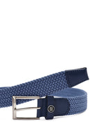 Men's Blue Braided Leather Belt | Derimod Men's Blue Braided Leather Belt | Derimod