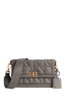 Geox Kadın Gri Veriana Uzun Askılı Kapitone Deri Çapraz Çanta | Derimod Geox Kadın Gri Veriana Uzun Askılı Kapitone Deri Çapraz Çanta | Derimod