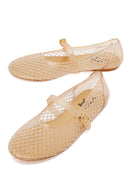Women's Jelly Ballet Flats with Gold Buckle | Derimod Women's Jelly Ballet Flats with Gold Buckle | Derimod
