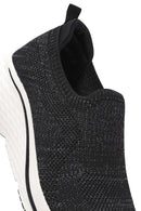 Derimod Zero Women's Black Thick Soled Fabric Sneaker | Derimod Derimod Zero Women's Black Thick Soled Fabric Sneaker | Derimod
