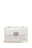 Kadın Beyaz Uzun Zincir Askılı Örgü Çapraz Çanta | Derimod Kadın Beyaz Uzun Zincir Askılı Örgü Çapraz Çanta | Derimod