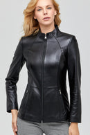 Betina Siyah Kadın Deri Ceket | Derimod Betina Siyah Kadın Deri Ceket | Derimod