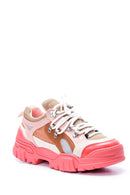 Kadın Pembe Tabanlı Sneaker | Derimod Kadın Pembe Tabanlı Sneaker | Derimod