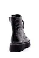 Women's Leather Crocodile Pattern Boots | Derimod Women's Leather Crocodile Pattern Boots | Derimod