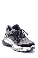 Kadın Desenli Deri Sneaker | Derimod Kadın Desenli Deri Sneaker | Derimod