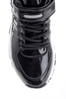 Kadın Yüksek Tabanlı Rugan Detaylı Sneaker | Derimod Kadın Yüksek Tabanlı Rugan Detaylı Sneaker | Derimod