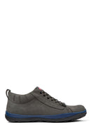 Camper Men's Black Gray Peu Pista Gm Nubuck Leather Sneaker | Derimod Camper Men's Black Gray Peu Pista Gm Nubuck Leather Sneaker | Derimod