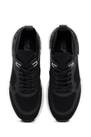 Derimod Zero Men's Black Lace-Up Thick Soled Fabric Sneaker | Derimod Derimod Zero Men's Black Lace-Up Thick Soled Fabric Sneaker | Derimod
