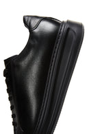 Men's Black Leather Thick Soled Sneaker | Derimod Men's Black Leather Thick Soled Sneaker | Derimod