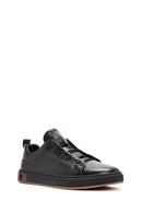 Male Black Lace-Up Leather Sneaker | Derimod Male Black Lace-Up Leather Sneaker | Derimod