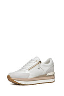 Geox Women's White New Kency Lace-Up Chunky Sole Sneaker | Derimod Geox Women's White New Kency Lace-Up Chunky Sole Sneaker | Derimod