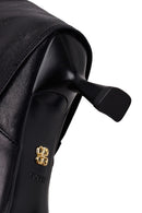 Woman Black Heeled Leather Boots | Derimod Woman Black Heeled Leather Boots | Derimod