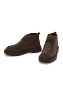 Male Mink Lace-Up Thick-Soled Suede Casual Boots | Derimod Male Mink Lace-Up Thick-Soled Suede Casual Boots | Derimod