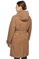 Geox Women's Brown Anyweco Hooded Trench Coat | Derimod Geox Women's Brown Anyweco Hooded Trench Coat | Derimod