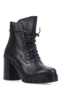 Women's Lace-Up Heeled Boots | Derimod Women's Lace-Up Heeled Boots | Derimod