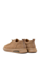 Male Beige Lace-Up Thick-Soled Suede Leather Sneaker | Derimod Male Beige Lace-Up Thick-Soled Suede Leather Sneaker | Derimod