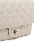 Woman Cream Chain-Strap Quilted Shoulder Bag | Derimod Woman Cream Chain-Strap Quilted Shoulder Bag | Derimod