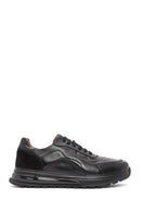 Erkek Siyah Bağcıklı Deri Sneaker | Derimod Erkek Siyah Bağcıklı Deri Sneaker | Derimod