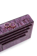 Women's Burgundy Long Chain Strap Mini Box Clutch Bag | Derimod Women's Burgundy Long Chain Strap Mini Box Clutch Bag | Derimod