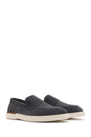Erkek Gri Süet Deri Casual Loafer | Derimod Erkek Gri Süet Deri Casual Loafer | Derimod