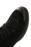Men's Black Zippered Suede Leather Casual Boots | Derimod Men's Black Zippered Suede Leather Casual Boots | Derimod