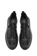 Men's Black Lace-up Leather Sneaker | Derimod Men's Black Lace-up Leather Sneaker | Derimod