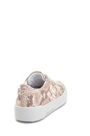 Kadın Yılan Derisi Desenli Sneaker | Derimod Kadın Yılan Derisi Desenli Sneaker | Derimod