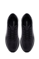 Kadın Siyah Bağcıklı Kalın Tabanlı Deri Sneaker | Derimod Kadın Siyah Bağcıklı Kalın Tabanlı Deri Sneaker | Derimod