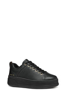 Geox Kadın Siyah Spherica Ecub-2 Bağcıklı Deri Sneaker | Derimod Geox Kadın Siyah Spherica Ecub-2 Bağcıklı Deri Sneaker | Derimod