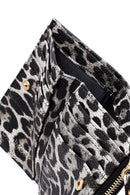 Women's Black Leopard Wallet | Derimod Women's Black Leopard Wallet | Derimod