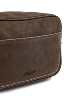 Woman Mink Long-Strap Suede Crossbody Bag | Derimod Woman Mink Long-Strap Suede Crossbody Bag | Derimod