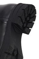 Woman Black Zip Closure Thick-Soled Leather Casual Boots | Derimod Woman Black Zip Closure Thick-Soled Leather Casual Boots | Derimod