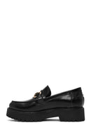 Women's Black Buckle Detailed Thick-Soled Leather Masculine Loafer | Derimod Women's Black Buckle Detailed Thick-Soled Leather Masculine Loafer | Derimod