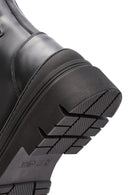 Harley Davidson Women's Black Jimmy Zipper Leather Combat Boots | Derimod Harley Davidson Women's Black Jimmy Zipper Leather Combat Boots | Derimod