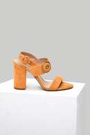 Women's Orange Leather Sandals | Derimod Women's Orange Leather Sandals | Derimod