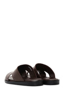 Men's Brown Leather Slippers | Derimod Men's Brown Leather Slippers | Derimod
