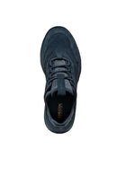 Geox Men's Navy Spherica Active Lace-Up Leather Sneaker | Derimod Geox Men's Navy Spherica Active Lace-Up Leather Sneaker | Derimod