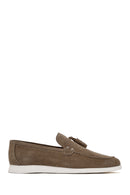 Men's Beige Tassel Suede Leather Casual Loafer | Derimod Men's Beige Tassel Suede Leather Casual Loafer | Derimod