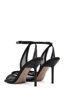 Women's Black Ankle Buckle High Thin Heel Sandals | Derimod Women's Black Ankle Buckle High Thin Heel Sandals | Derimod