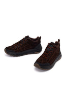 Male Brown Lace-up Thick-soled Suede Leather Sneaker | Derimod Male Brown Lace-up Thick-soled Suede Leather Sneaker | Derimod