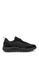 Geox Men's Black U Xtors D -Mesh + Suede Lace-Up Leather Sneakers | Derimod Geox Men's Black U Xtors D -Mesh + Suede Lace-Up Leather Sneakers | Derimod