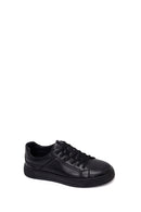 Erkek Siyah Bağcıklı Deri Sneaker | Derimod Erkek Siyah Bağcıklı Deri Sneaker | Derimod