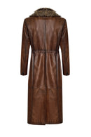 Juliet Women's Brown Fur Leather Coat | Derimod Juliet Women's Brown Fur Leather Coat | Derimod