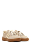 Woman Beige Lace-Up Chunky Sneaker | Derimod Woman Beige Lace-Up Chunky Sneaker | Derimod