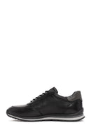 Erkek Siyah Bağcıklı Deri Casual Sneaker | Derimod Erkek Siyah Bağcıklı Deri Casual Sneaker | Derimod